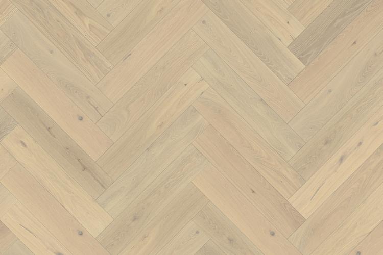 Herringbone Eiche CD Weiß